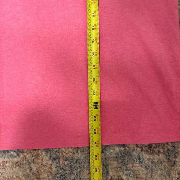 L.L. Bean Women's Plus L/S Interlock Turtleneck Tee Shirt Top 2X Heather Pink - Picture 9 of 9